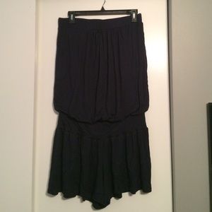 Maternity strapless shorts jumpsuit