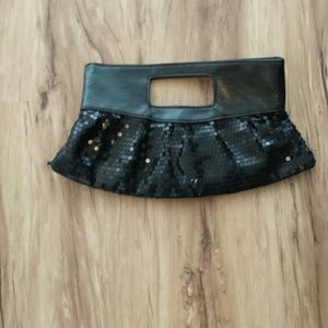 Black sequin Hand bag