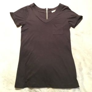 Plain black American Rag v-neck t-shirt