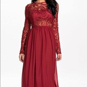 Small Lace and chiffon Maxi Dress