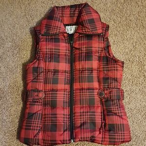 Red plaid vest