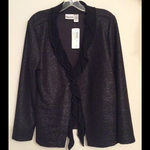 Chico's Travelers Collection Ruffle Jacket