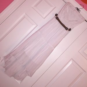 White high-low dress