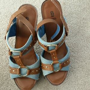Denim heels