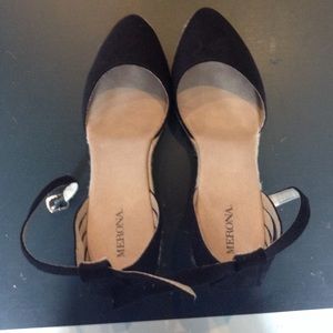 Black merona wedges