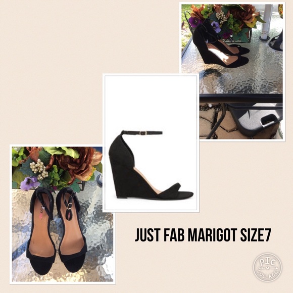 Black just fab shoes size 7