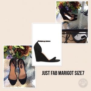 Black just fab shoes size 7
