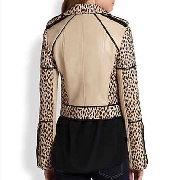 DVF Leopard Genuine Leather Jacket - Picture 4 of 4