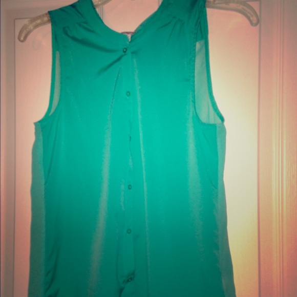 Silky turquoise blouse