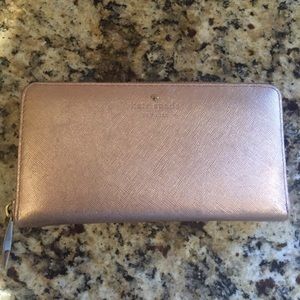 kate spade gold pink Cherry Lane Lacey Wallet