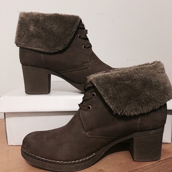 SALE Brown Shearling Booties size 41