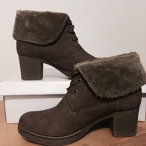 SALE Brown Shearling Booties size 41