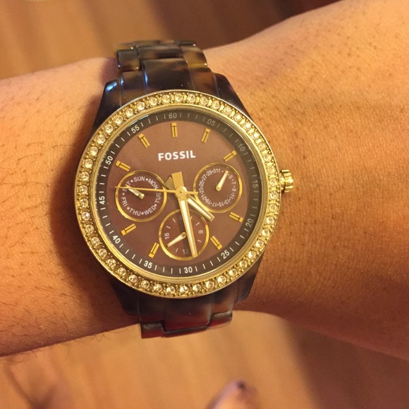 Fossil Accessories - Fossil Gold-Tone Tortoise Watch