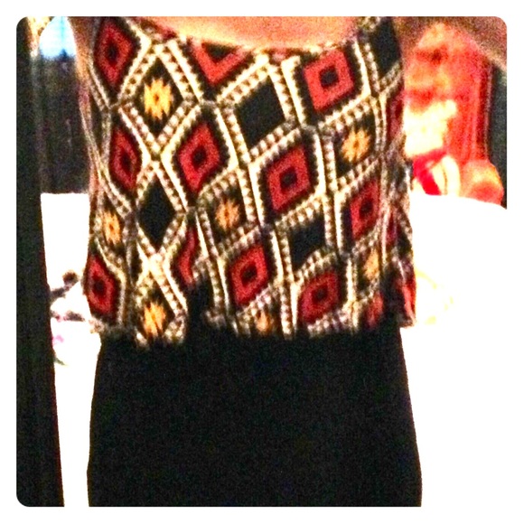 Tribal crop top
