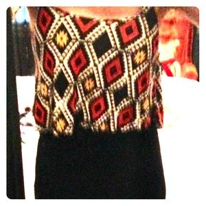 Tribal crop top