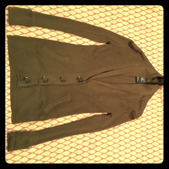 Hunter Green Cardigan Sweater