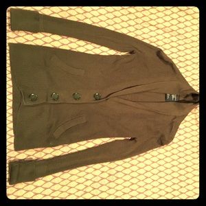 Hunter Green Cardigan Sweater