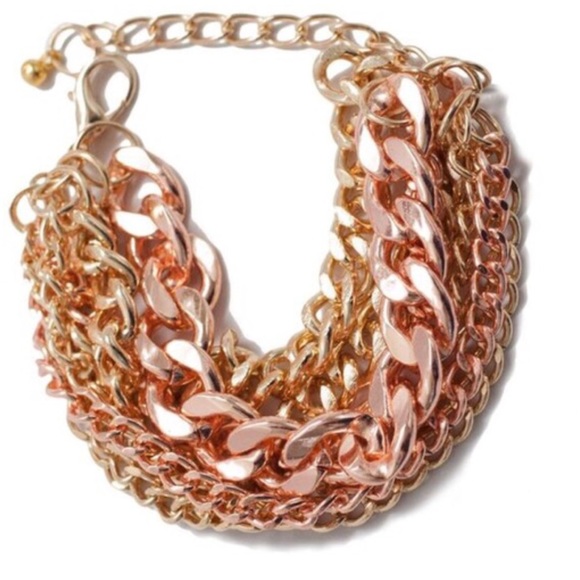 T&J Designs Jewelry - T+j Designs Mixed Gold Chain Bracelet