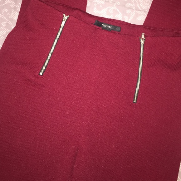 Forever 21 Pants - Burgundy High waisted leggings