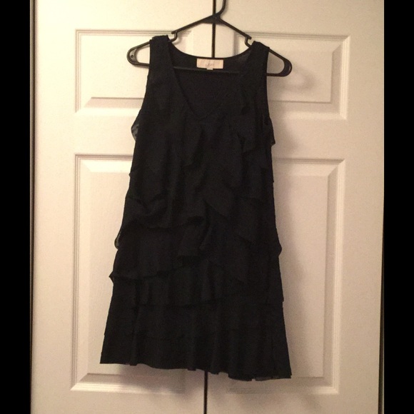Ann Taylor Loft Cotton Dress in Navy Blue
