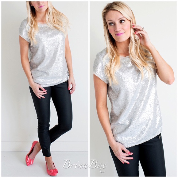 Silver sequin shirt
