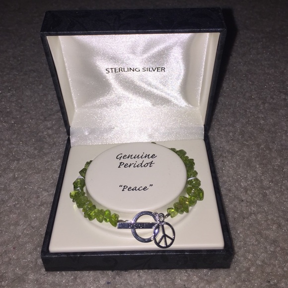 Genuine Peridot "Peace" bracelet!