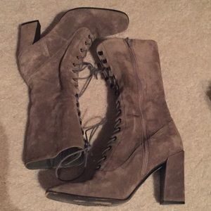 Miu Miu Suede Lace up Boots