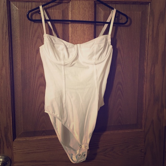 one piece white tank