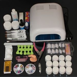 36 W 12 colored UV gel nail art tool set kit