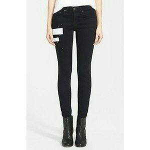 Rag & Bone black Jean with white paint stripes