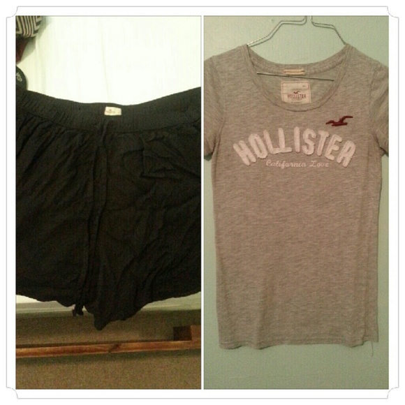 Hollister shirt with hollister shorts