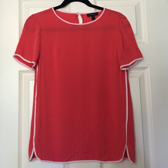 Salmon pink J. Crew top