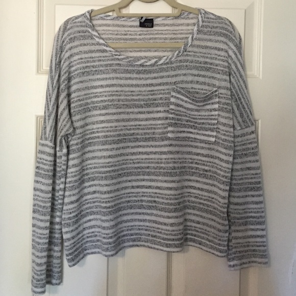 Grey striped sweater