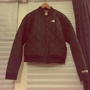 North face light weight quilted bomber jacket
