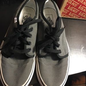 Grey and black Vans