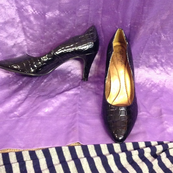 Black Three Inch Heels