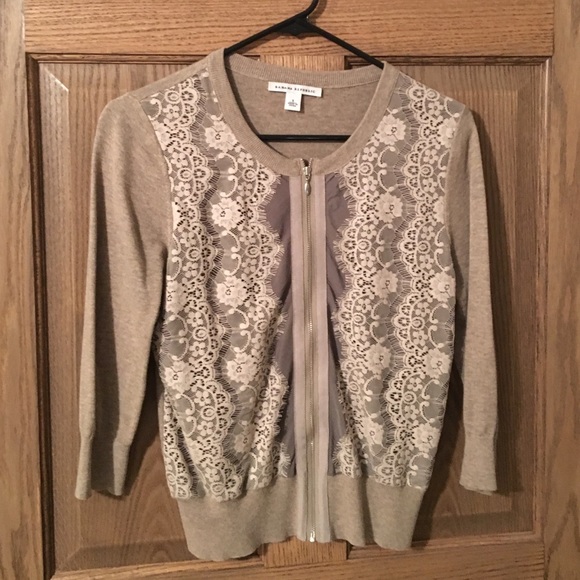 beige cardigan