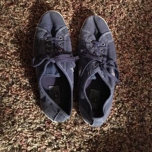 Blue converse shoes