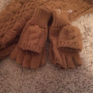 Scarf with matching gloves