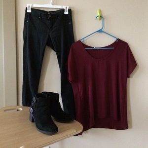 Lush. Maroon Blouse