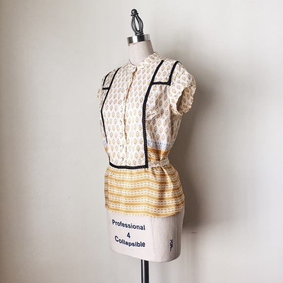 Malene Birger Tops - MALENE BIRGER | Yellow Floral Silk Top