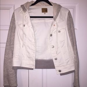 American Eagle Jean Jacket/Hooded Sweatshirt