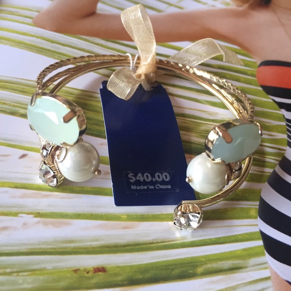 Bella & Jack Jewelry - B&J Crystal, Pearl and Mint Stone Trio