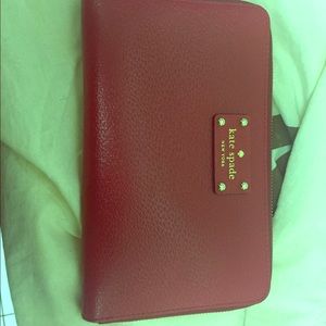 Kate Spade travel wallet red