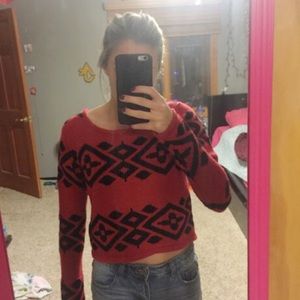red sweater