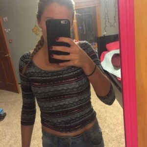 Aztec tight crop top