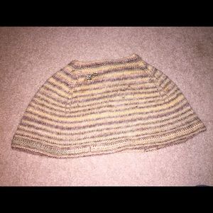 Hand Knitted Green/Brown/Yellow Shawl