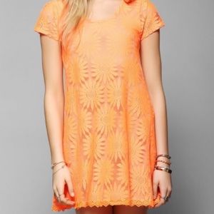 Kimchi Blue Knit Floral Lace Trapeze Dress