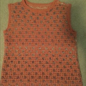 Hand Knitted Pink/Brown Vest