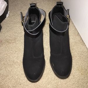 Cute black heel booties